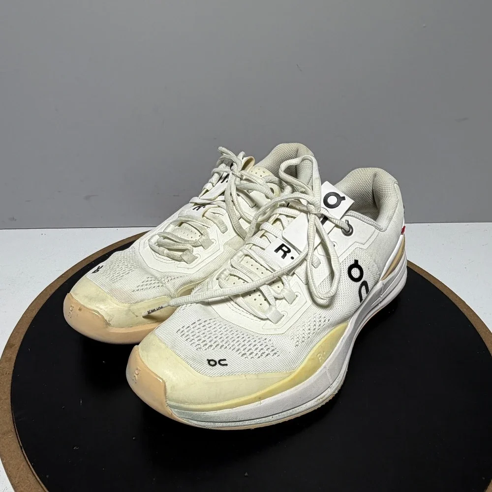 On Running The Roger Pro Women 9.5 Athletic Tennis Shoes White Sand Athleisure